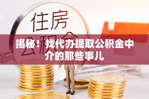修文揭秘！找代办提取公积金中介的那些事儿