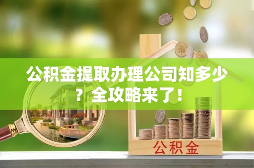 修文公积金提取办理公司知多少？全攻略来了！